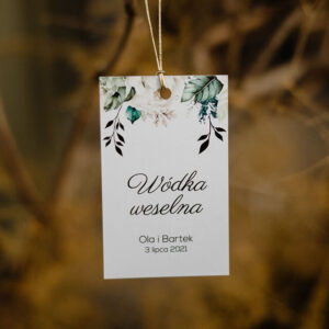 zawieszka na alkohol zieleń i złoto amore