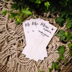 Kartonik merci na podziękowania dla gości