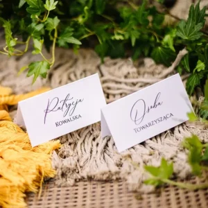 winietki na wesele, minimalistyczne