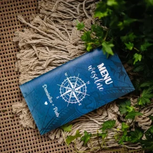 menu podróżnicze, paszport ślubny, bilet na wesele