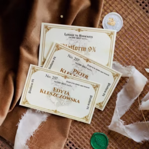 Winietki w formie biletu w motywie Harrego Pottera