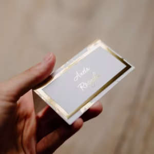 Winietka na stół weselny z kolekcji złoty marmur