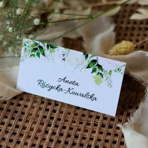 winietka na stół weselny, biała eustoma