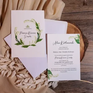 jednokartkowe zaproszenia na pierwszą komunię świętą