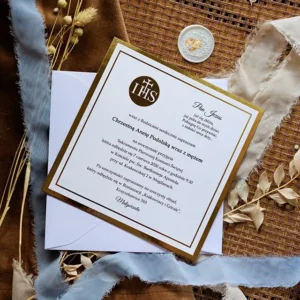 eleganckie zaproszenia na komunię dla dziecka