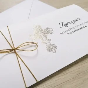 złocone zaproszenia na prymicje zaproszenia złote a skromne