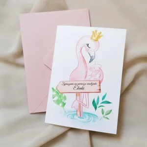 papeteria we flamingi, urodziny dziecka