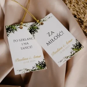 zawieszki na alkohol weselny, naturalny ruskus