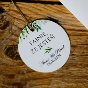 zawieszki na wódkę okrągłe w stylu rustykalnym