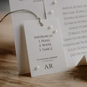 zawieszki na wódkę z perełkami, minimalistyczne, nowoczesne