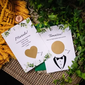 zdrapki weselne dla świadków, prośby o świadkowanie