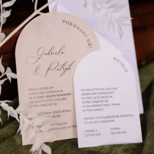 nowoczesne, minimalistyczne zaproszenia Kraków