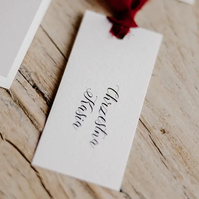 winietka na stół weselny z wstążką z szyfonu, aurora burgund