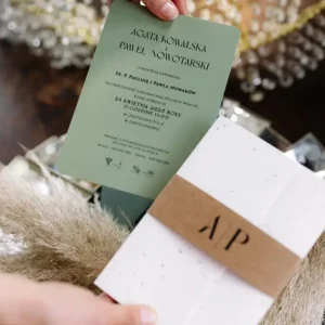 zaproszenia do posadzenia, ekologiczne zaproszenia ślubne